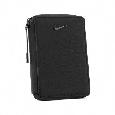 Nike 護照夾 Aura Travel Wallet 黑 尼龍 卡夾 筆套 N101237101-3OS