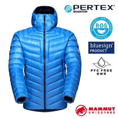 MAMMUT 長毛象 男 Broad Peak IN 輕量保暖防風防潑連帽羽絨外套.夾克 冰藍/海洋藍