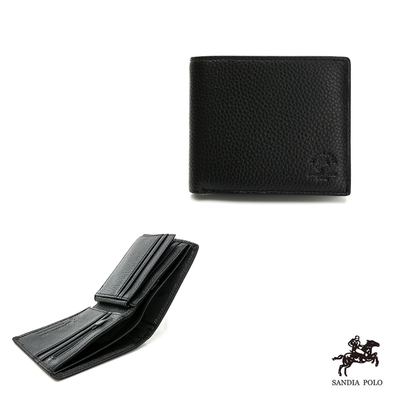 DF BAGSCHOOL - SANDIA POLO牛皮荔枝紋抽取活動式卡夾長短拉錬皮夾