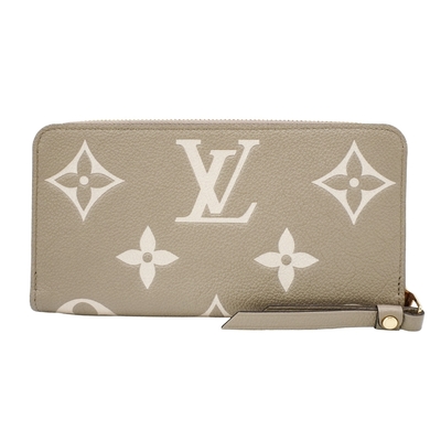 LOUIS VUITTON路易威登 Louis Vuitton LV路易威登 Empreinte壓花粒面牛皮拉鍊長夾(M69794-斑鳩灰)