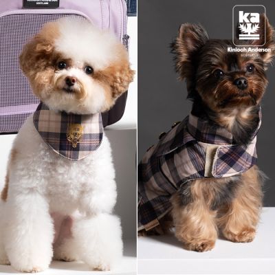 【金安德森】city漫遊!經典格調寵物三角巾+防水內磨毛寵物軍裝服-卡其格
