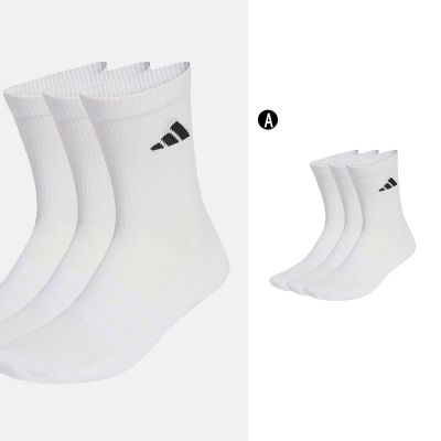【Adidas 愛迪達】C ESS CRW 3P 休閒 運動長襪 3入 三雙 男女 A-JZ0530