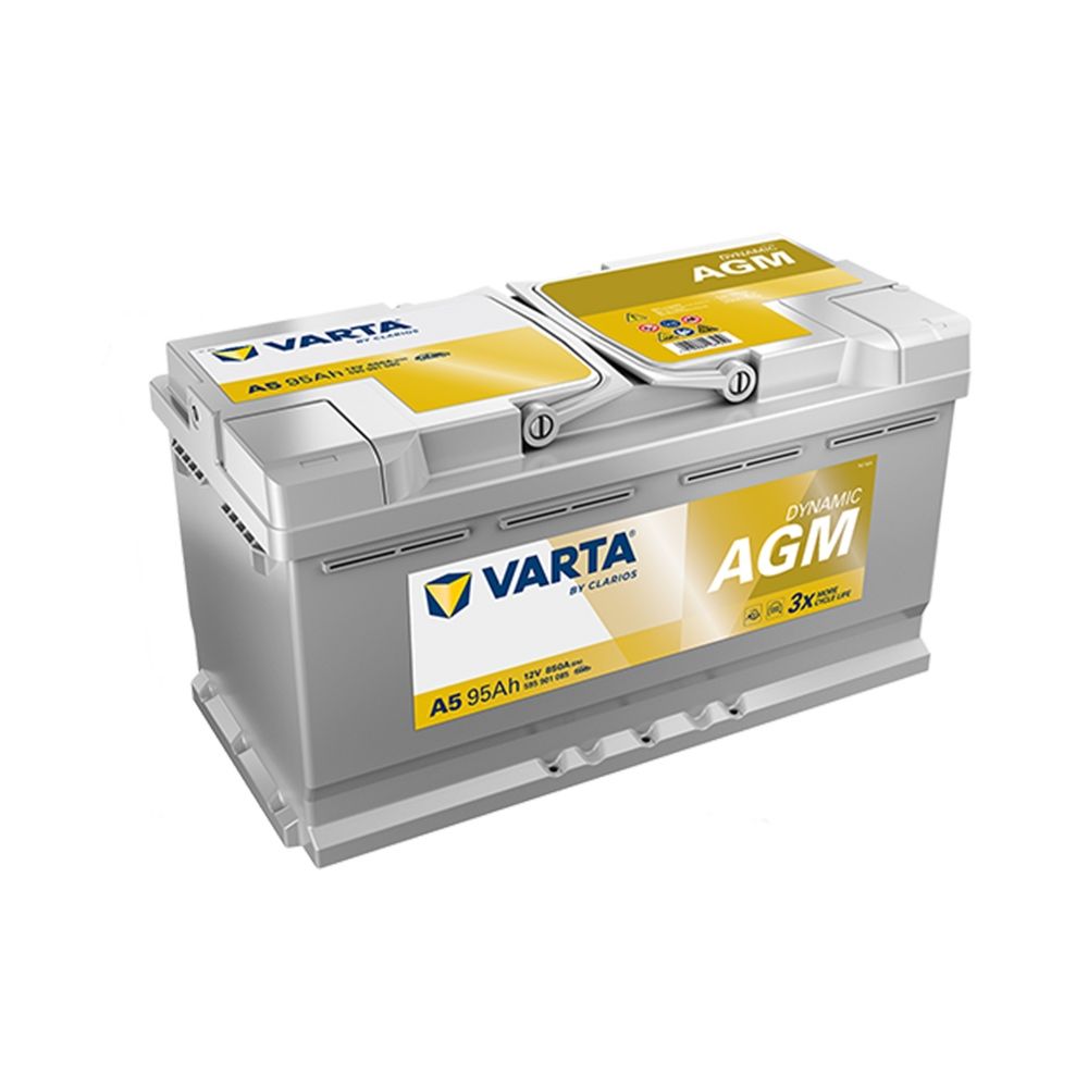 德國VARTA華達A5 G14 AGM 95AH LN5汽車電瓶怠速熄火車Start-Stop 德國