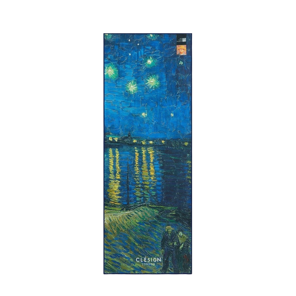 【Clesign】SlipLock Mat Towel 梵谷聯名款止滑鋪巾 - Starry Night Over the Rhone (濕止滑瑜珈鋪巾)