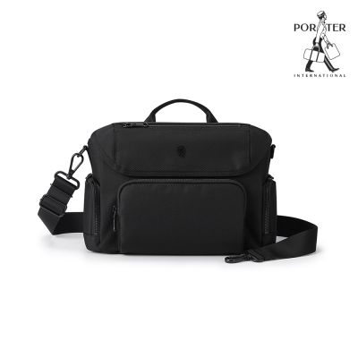 PORTER INTERNATIONAL - 理性秩序MATRIX斜背包(L) - 黑