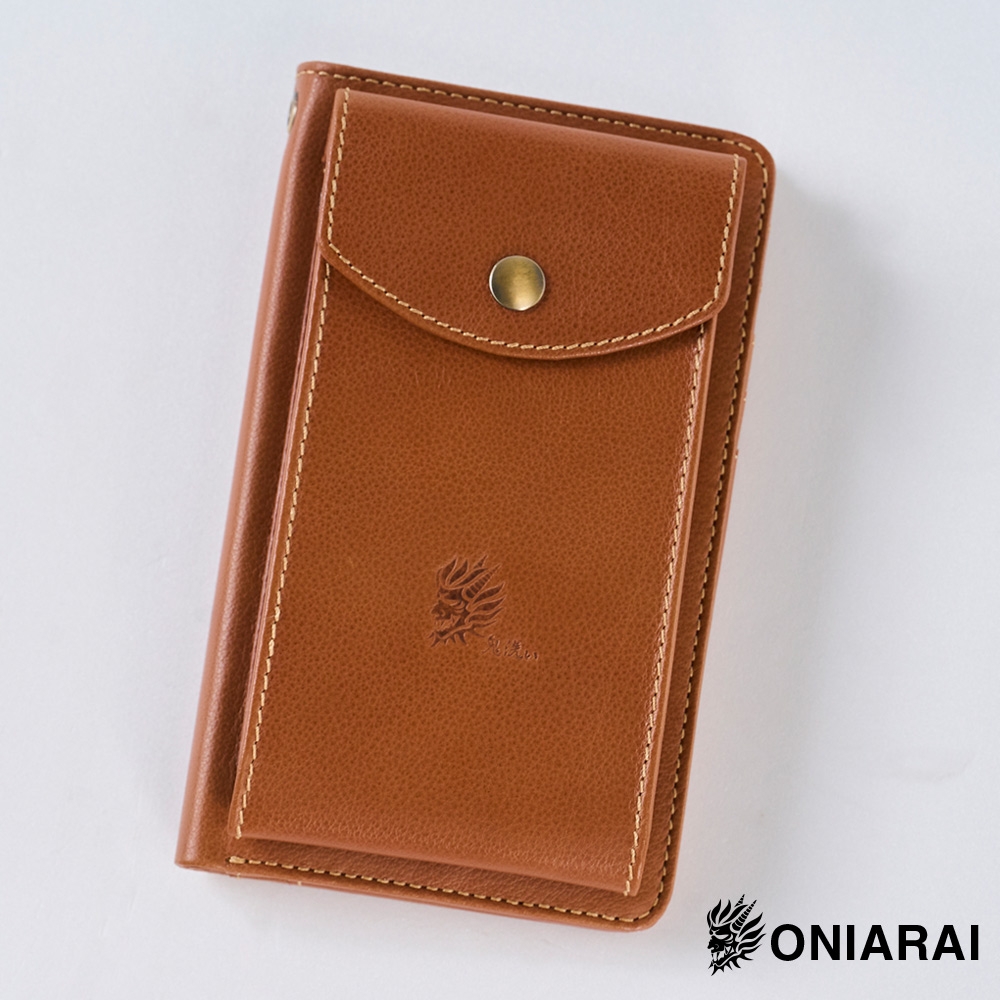 鬼洗BLUE WAY –鬼洗開合鈕扣式牛皮皮夾(淺咖啡) | 後背包| Yahoo購物中心