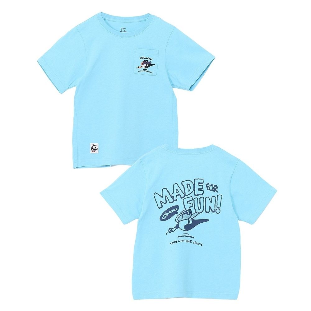CHUMS Kids Made for Fun! Pocket T-Shirt 中大童 短袖上衣 淺藍 CH211445A002