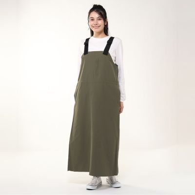 CHUMS Warm Stretch Jumper Skirt 女 秋冬洋裝 卡其綠 CH181365M022