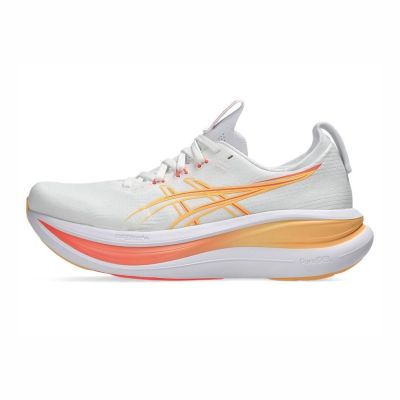 Asics 亞瑟士 GEL-Nimbus 28 [1012B899-102] 女 慢跑鞋 緩衝 曙光系列 跑鞋 白橘