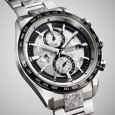 CITIZEN 星辰 ATTESA系列 隱耀款 鈦金屬 光動能電波 計時腕錶 新年禮物 AT8284-61A