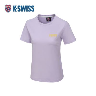 K-SWISS 短袖T恤 26SS TEE 19 W 短上衣 女短袖上衣 紫色 1913682-500