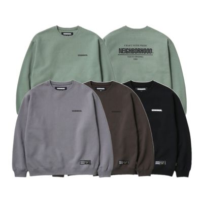 NEIGHBORHOOD NBHD 大學T 黑/咖啡/深綠/灰 252UWNH-CSM04