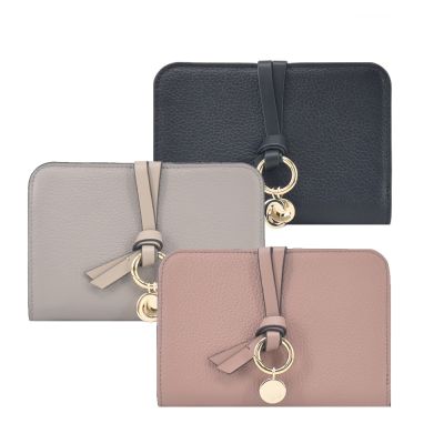 Chloe Alphabet C LOGO粒面小牛皮對開中夾(任選)
