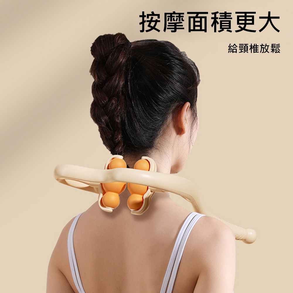 KOKOYI】最新6+2球升級款頸椎多角度變化紓壓包覆滾輪按摩球(肩頸按摩美腿瘦腿按摩夾) | 肩頸腰背按摩| Yahoo購物中心