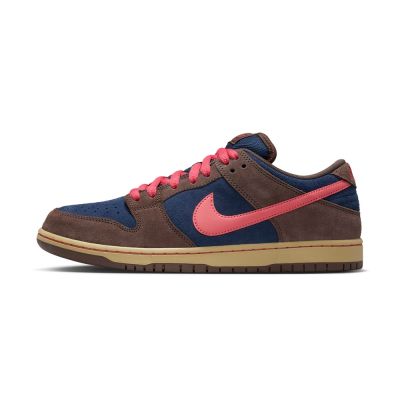 Nike Sb Dunk Low Pro 運動鞋 男鞋 休閒鞋 棕藍粉色 撞色 麂皮 滑板鞋 HQ1625-200