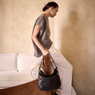 ZODENCE HECATE義大利植鞣革商務休閒可斜背肩背包-深邃黑