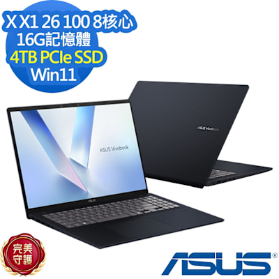 ASUS華碩 ASUS 華碩 X1607QA 16吋效能筆電X X1 26 100/16G/4TB SSD/Vivobook 17/午夜藍/特仕版