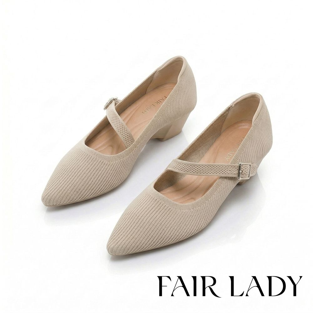 FAIR LADY 電商限定｜OL日常必備鞋款 瑪莉珍・尖頭鞋・穆勒鞋 多款 均一價 (A款-卡其)