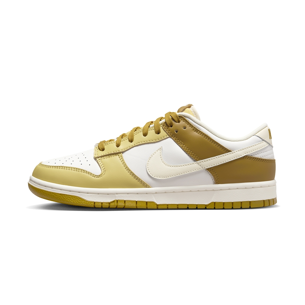 Nike Dunk Low Retro Bronzine 男芥末黃皮革經典運動休閒鞋FZ4042-716