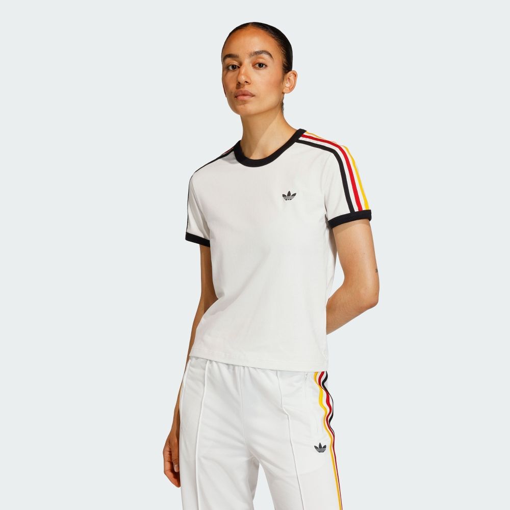 【adidas 愛迪達】 3-STRIPES 短袖上衣 T恤 女 - Originals KE9381