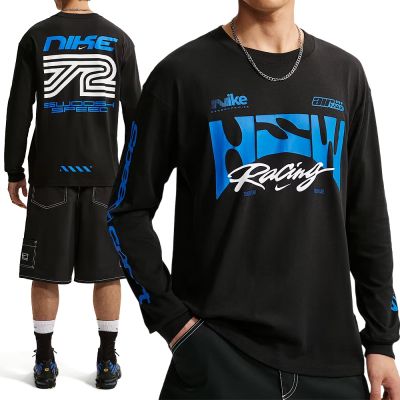 Nike As U Nsw Tee Lse Ls Swoosh Spe 男款 黑色 印花 長袖 IM3782-010