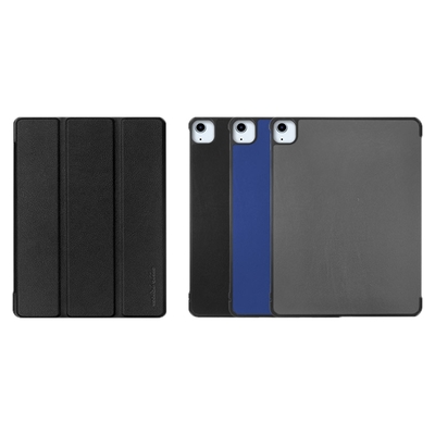 Metal-Slim Apple iPad Air (M2) 13吋 2024 高仿小牛皮三折磁吸站立皮套