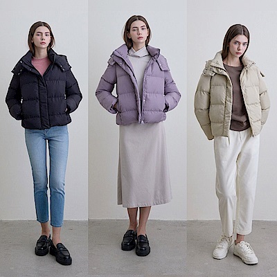 GIORDANO 女裝素色可拆帽外套 E-care輕暖系列【多色任選】