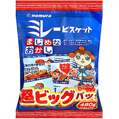 (即期品)野村煎豆 美樂圓餅-快樂分享包 480g★(3包組)(效期至20260811)