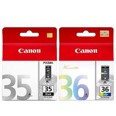 CANON PGI-35+CLI-36 原廠墨水匣組合(1黑1彩) (適用:TR150/TR160/IP100/100B/IP110/IP110B)
