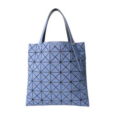 ISSEY MIYAKE BAOBAO 條紋幾何方格7x7手提包(霧面牛仔藍)