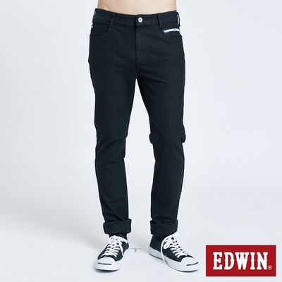 EDWIN 男裝 JERSEYS 迦績 EJ2超彈窄直筒牛仔褲-黑色