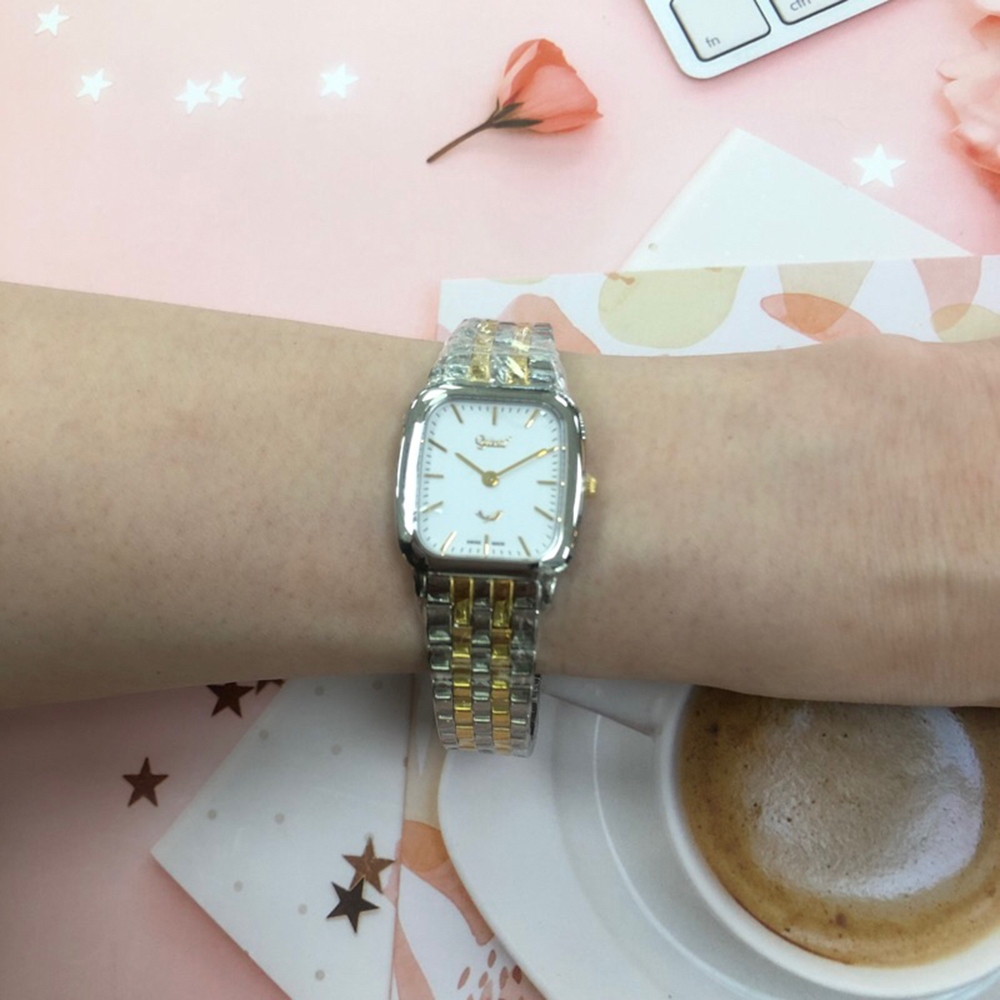 Ogival 愛其華 公司貨 超薄白面方形 石英腕錶-女錶(394MK)33mm