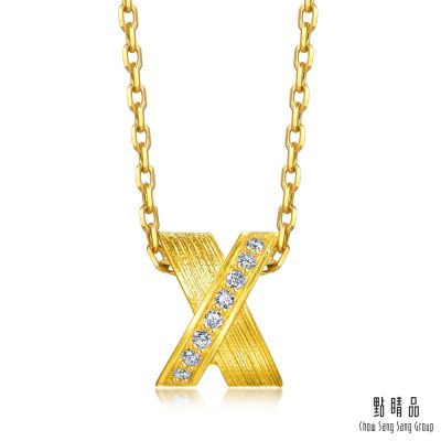 點睛品 閃耀焦點 鑽石黃金項鍊
