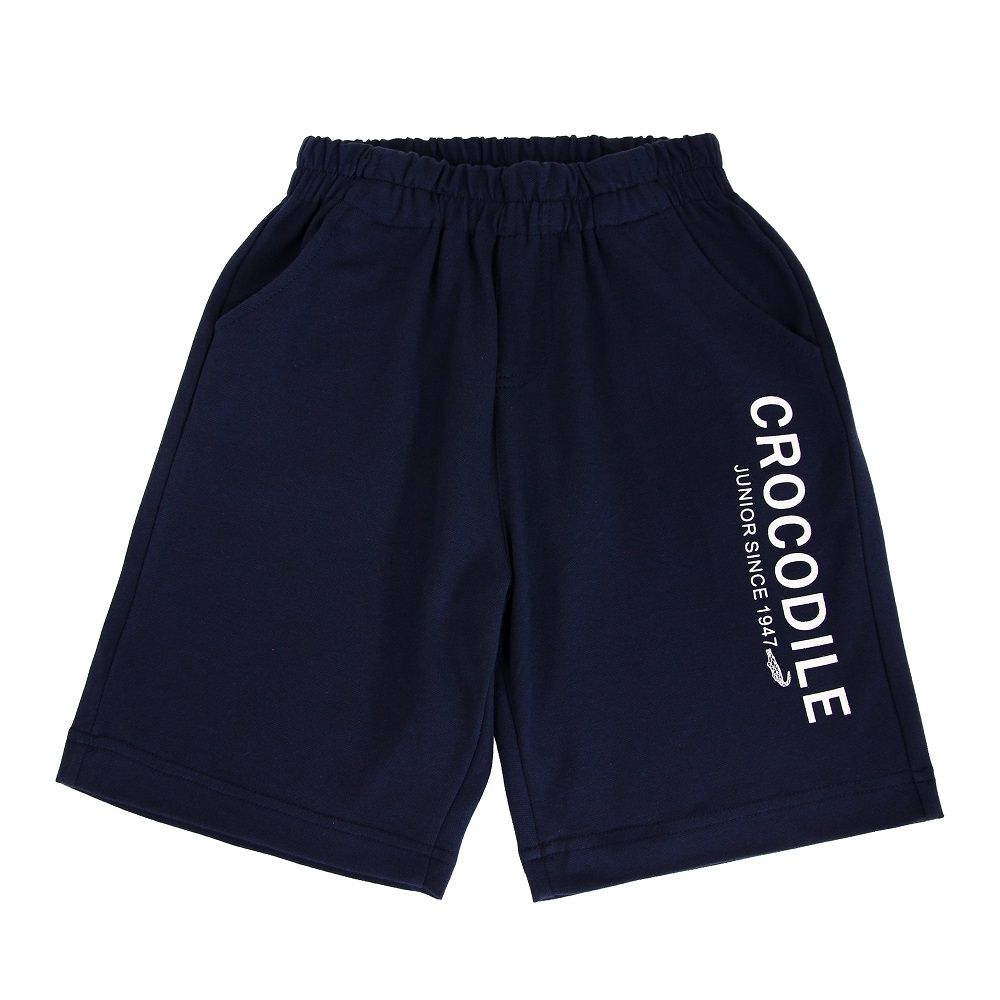Crocodile Junior 小鱷魚童裝-鱷魚棉短褲-丈青色 ( 701633-05 小童款)