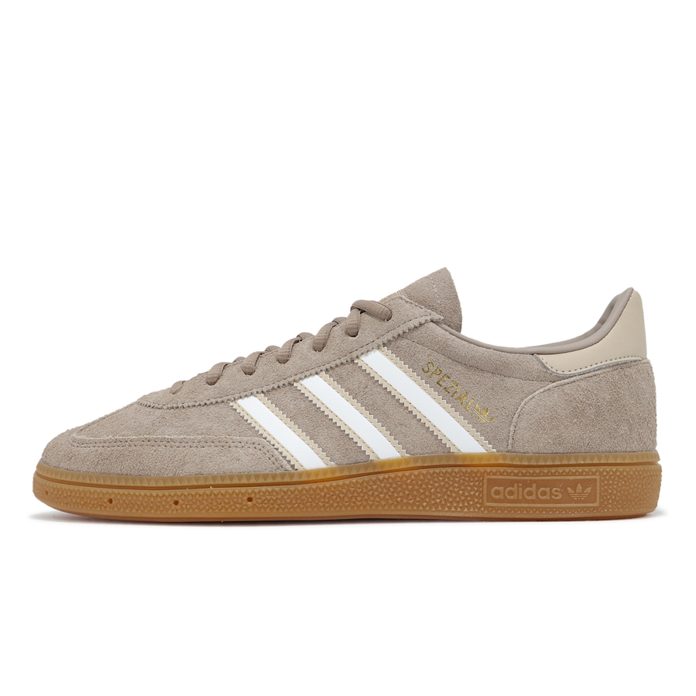 adidas 休閒鞋Handball Spezial 男鞋棕米白麂皮膠底復古三葉草愛迪達