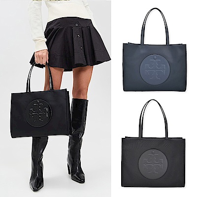 TORY BURCH Ella 小款 皮革盾牌前袋 尼龍托特包 (3款)
