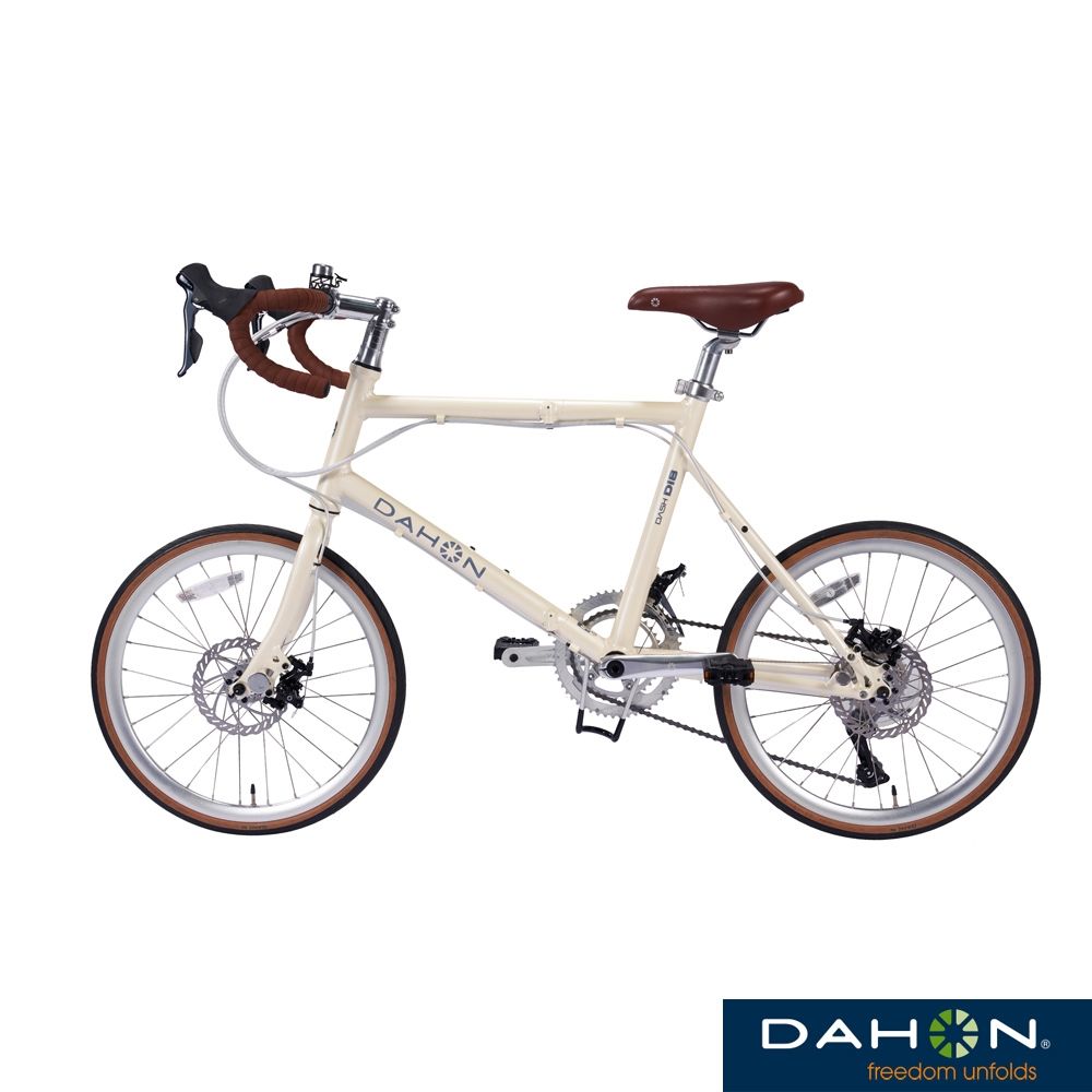 DAHON大行 DASH D18 20吋輪(451)18速折疊復古公路彎把碟煞小徑腳踏車(NDA083)-米白