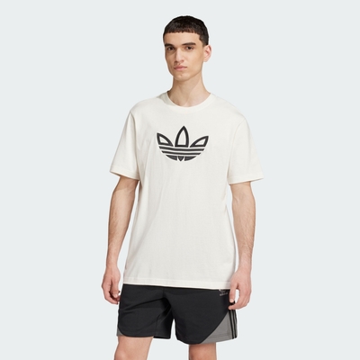 adidas 愛迪達 短袖上衣 男款 運動 OUTLINE TEE 白 IY4890