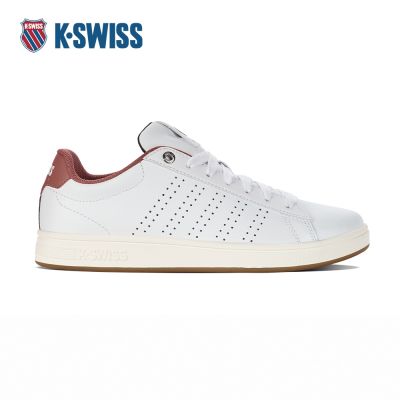 K-SWISS 經典運動鞋 BASE COURT 休閒 男鞋 白磚紅黑色 09188-174-M