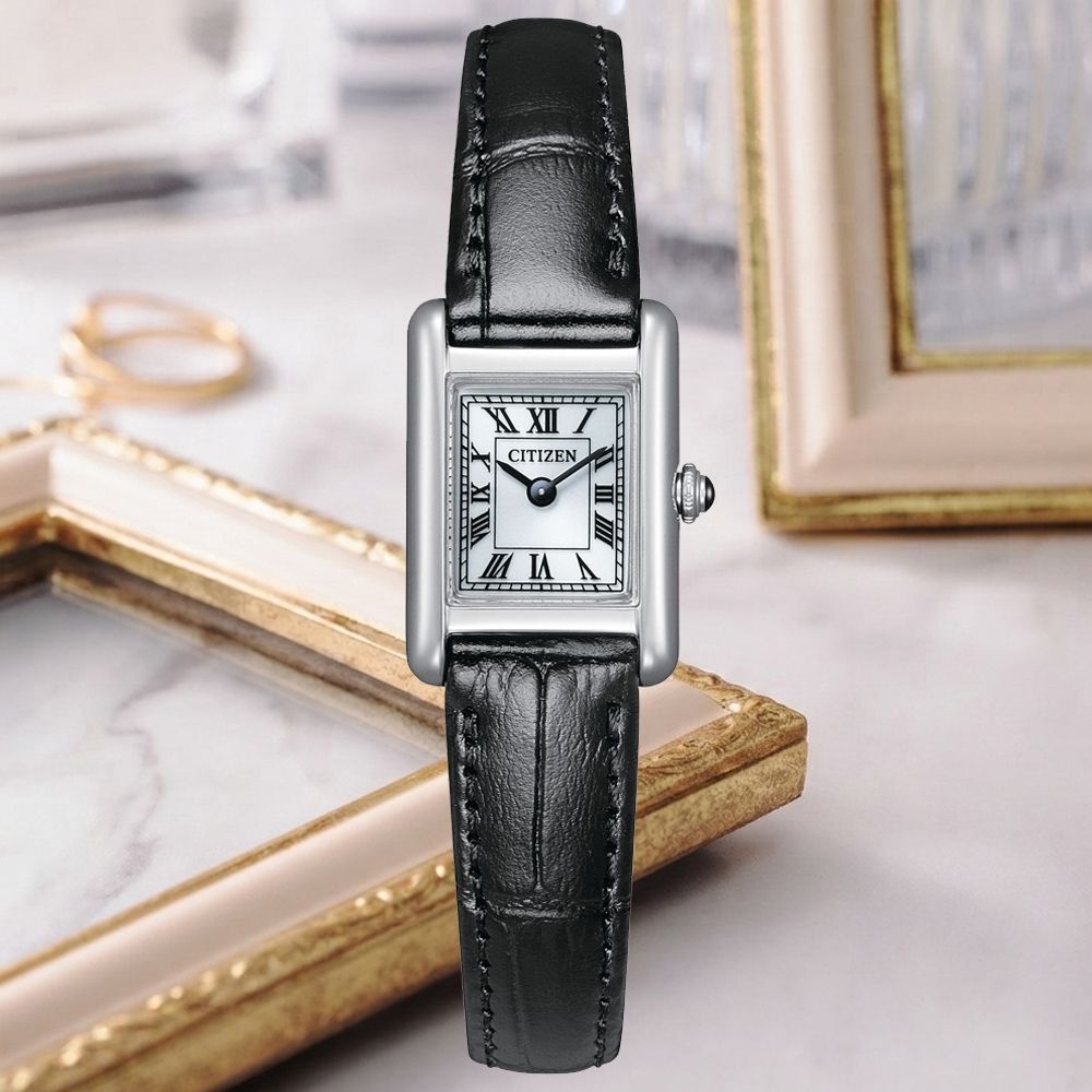 CITIZEN星辰 LADY'S系列 光動能 復古時尚腕錶 七夕 情人節 送禮 24.5mm / EG2790-12A