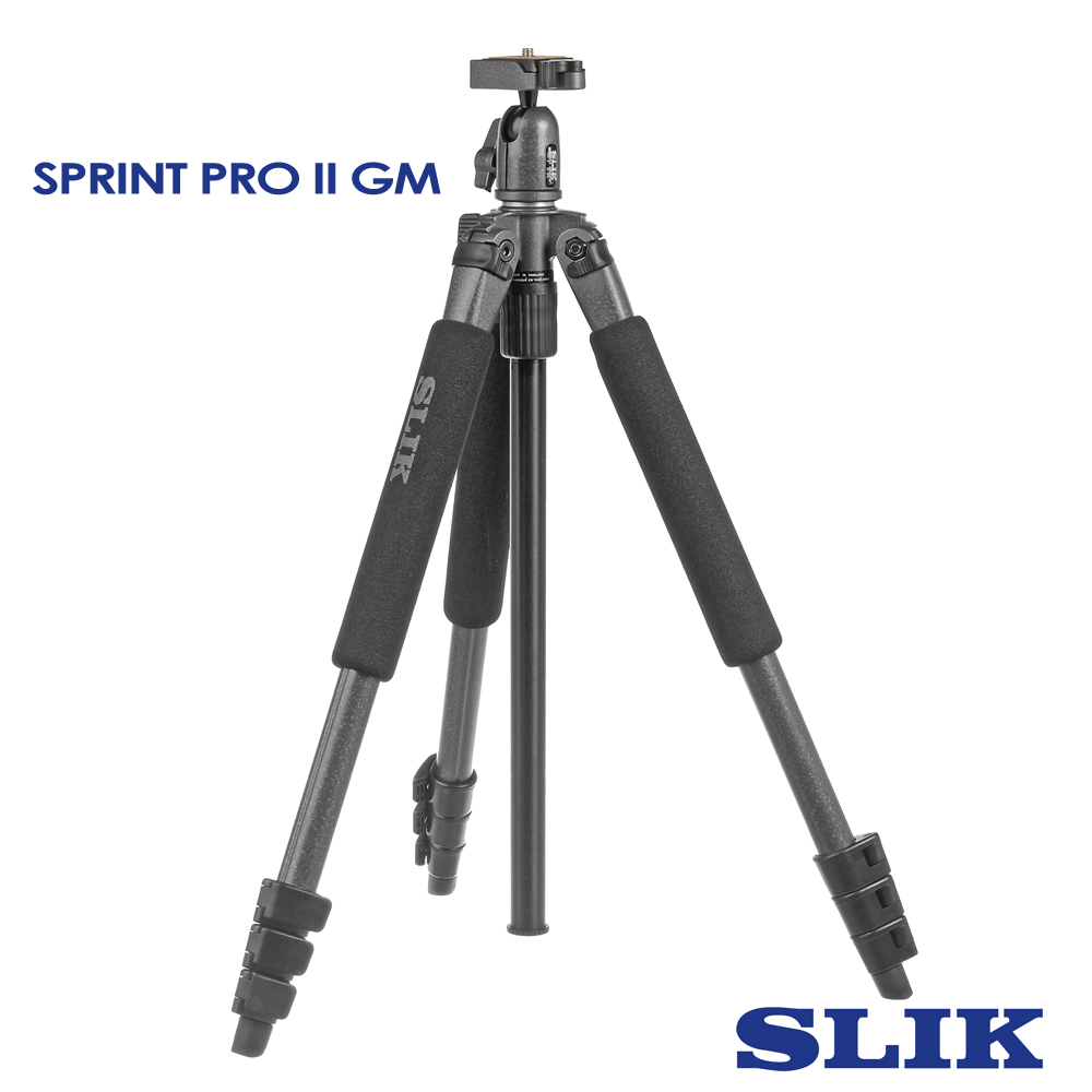 日本SLIK Sprint Pro II GM 附SBH-100DQ球型雲台鐵灰| 中型腳架50