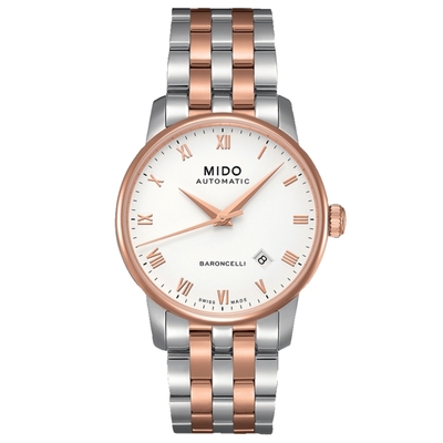 MIDO美度 官方授權 BARONCELLI永恆系列 典雅羅馬機械腕錶 錶 手錶 送禮 38mm/ M86009N61