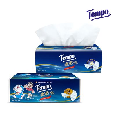 Tempo 奢柔4層抽取式衛生紙(無香/ 哆啦A夢限量版) 80抽30包/箱