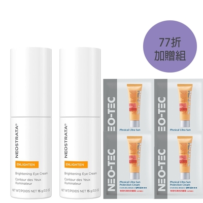 NeoStrata妮傲絲翠 (加贈物理性潤色防曬霜SPF50 2gx4)NeoStrata 妮傲絲翠 果酸亮白眼霜15gl兩入組