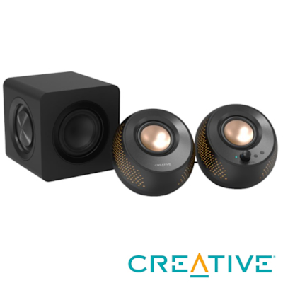Creative Pebble X Plus 藍芽 5.3 USB-C 桌上型喇叭(黑)