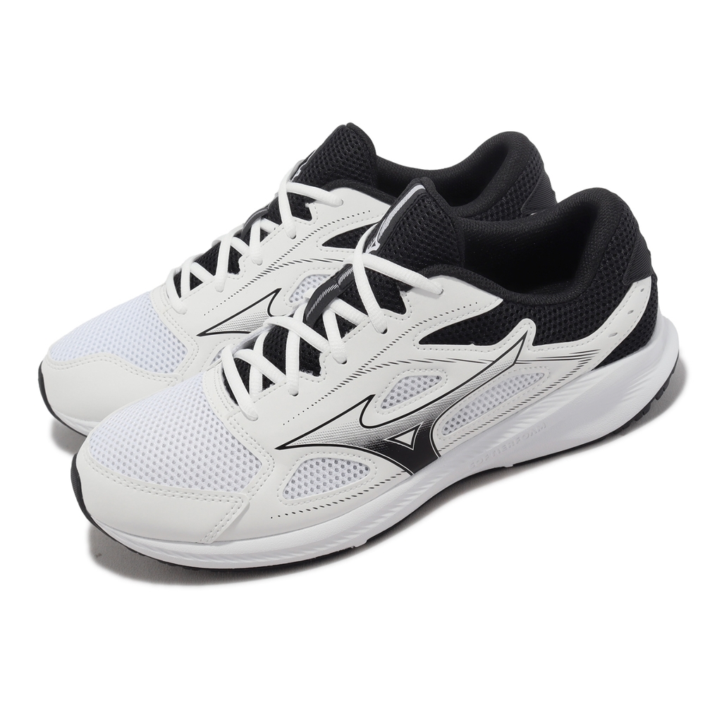 Mizuno 慢跑鞋Maximizer 26 寬楦男鞋女鞋白黑運動鞋緩震入門款美津濃