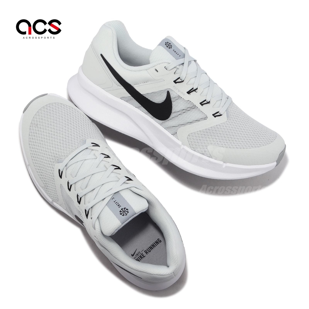Nike 慢跑鞋Run Swift 3 男鞋灰黑緩震透氣基本款運動鞋DR2695-005