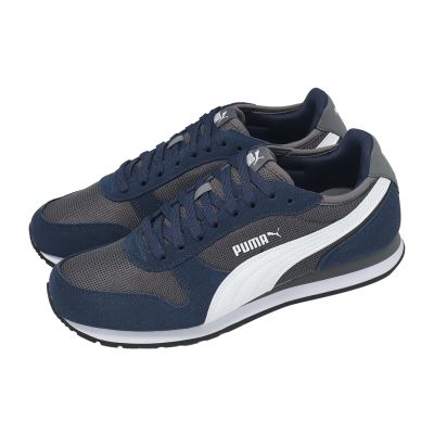 Puma 休閒鞋 ST Miler 男鞋 黑 白 麂皮 復古 拼接 板鞋 401622-04