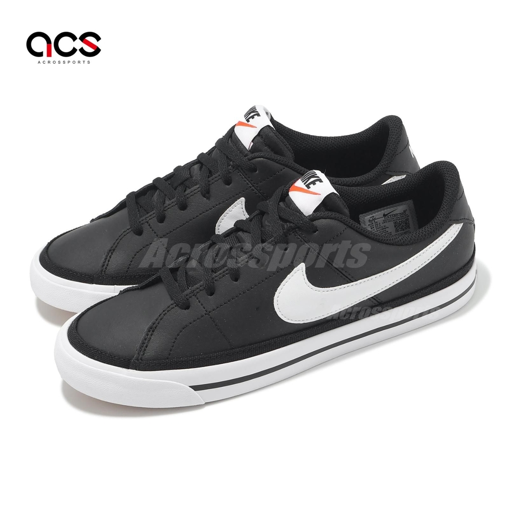 Nike 休閒鞋 Court Legacy GS 大童 女鞋 黑 白 復古 低筒 DA5380-002