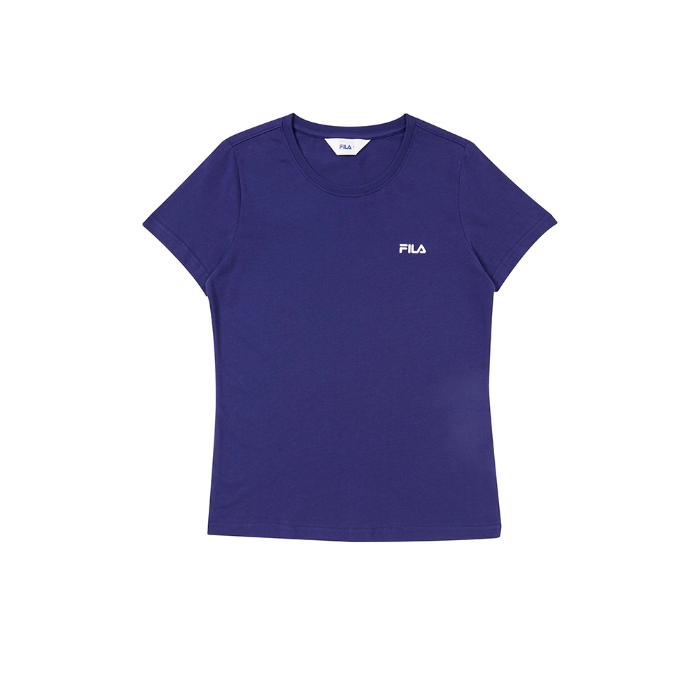 FILA 女短袖圓領T恤-紫藍 5TEZ-1508-DB